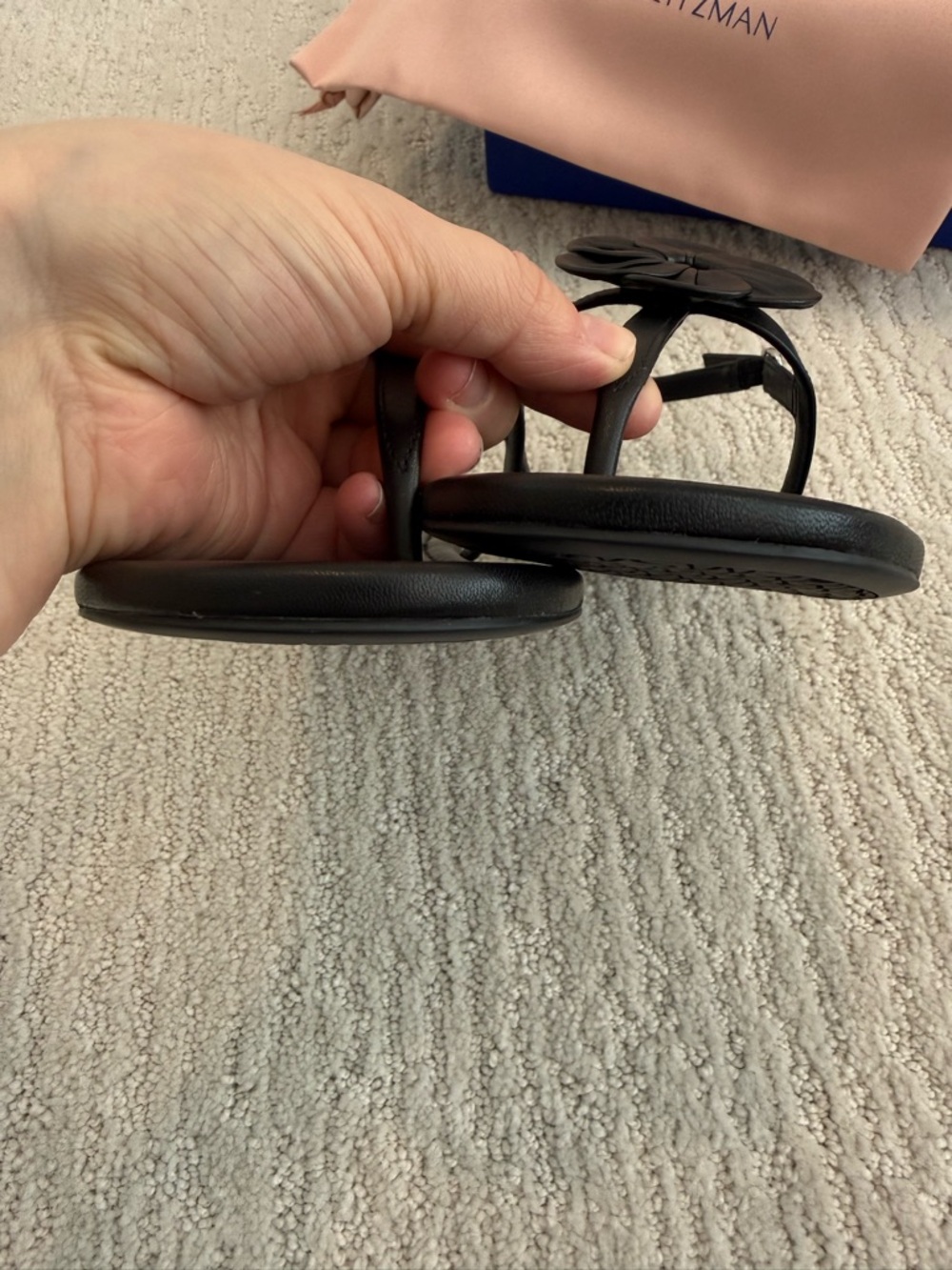 NIB Stuart Weitzman x Sandy Liang T-Strap Slingback Sandal size 6 $325 - Picture 9 of 11